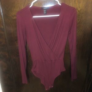 Deep v-neck bodysuit